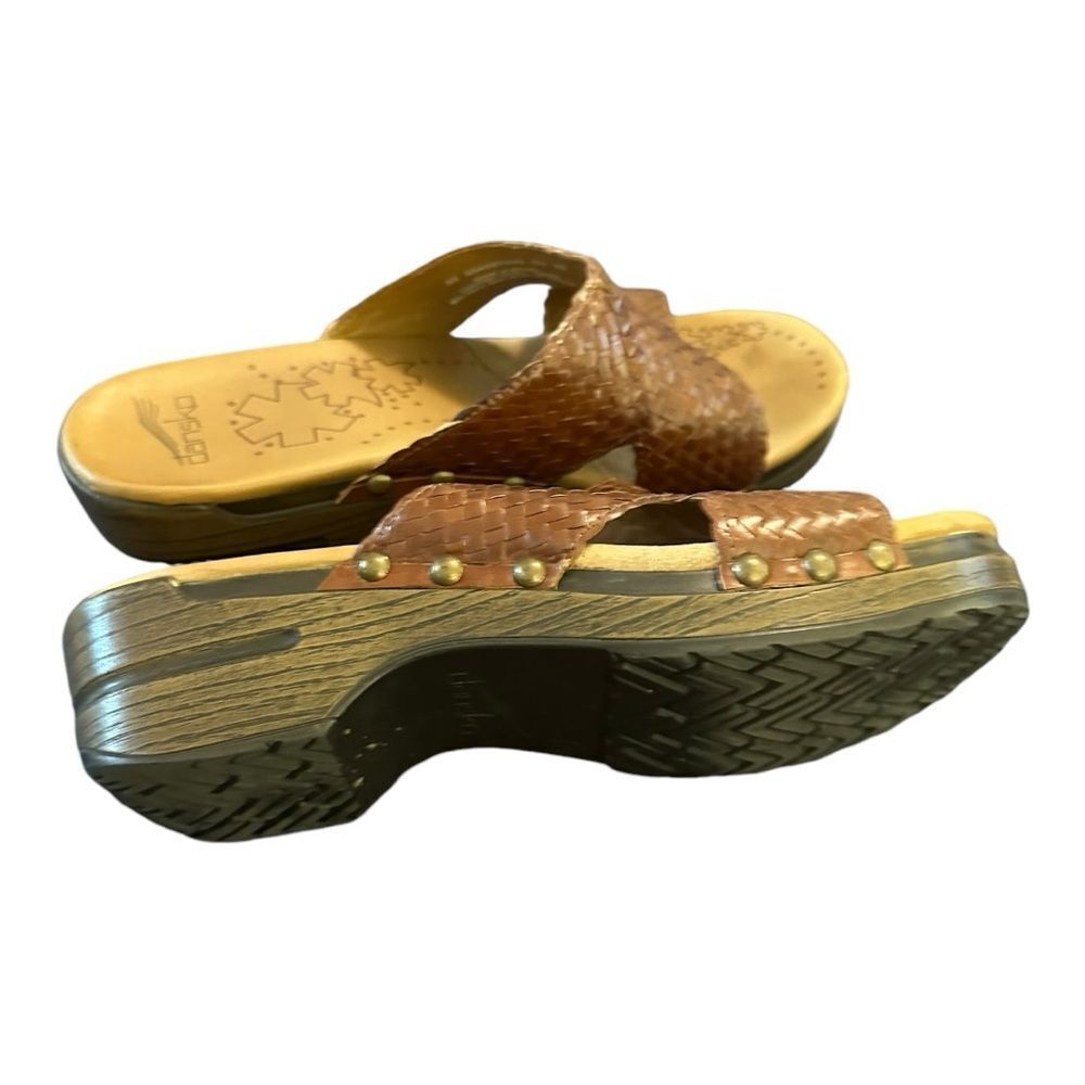 Dansko Brown Woven Sandals